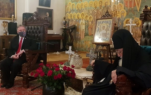 საპატრიარქო მაიკ პომპეოსა და პატრიარქის შეხვედრის ვიდეოკადრებს ავრცელებს